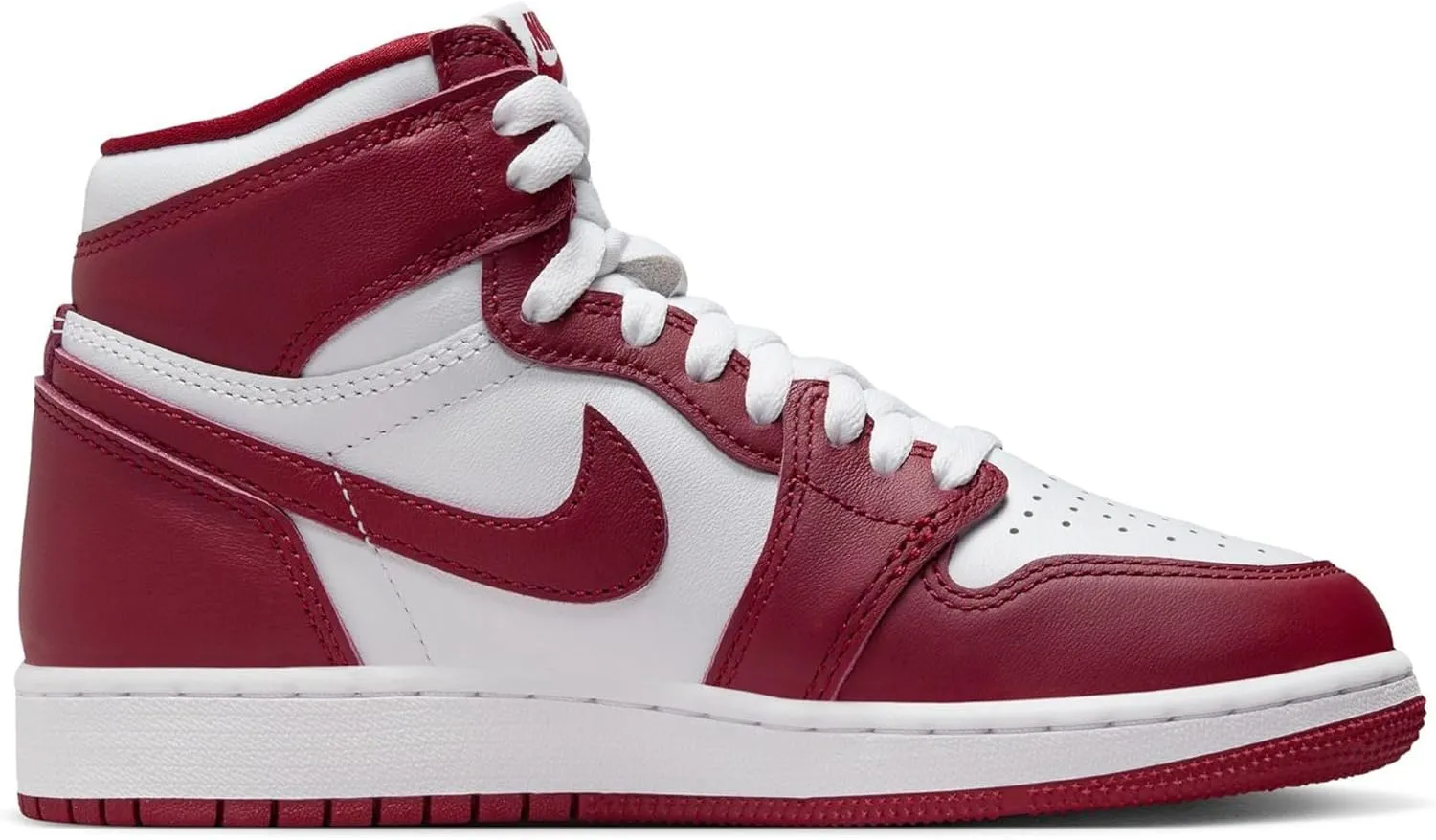 Jordan Big Kid's 1 Retro High OG Artisanal Red Wht/Team Red (FD1437 160)