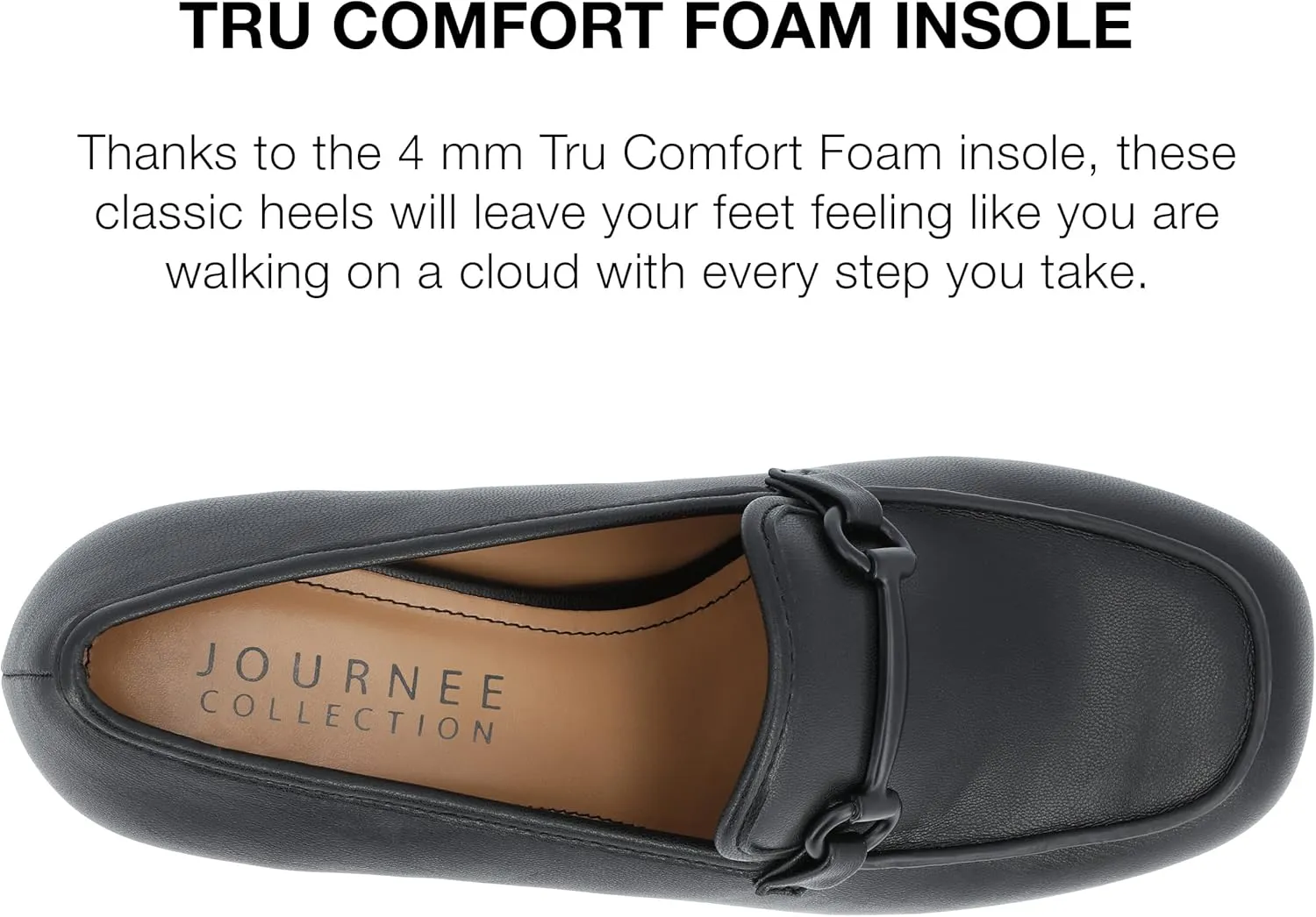 Journee Collection Womens Nysaa Block Heel Faux Leather Loafer Heels