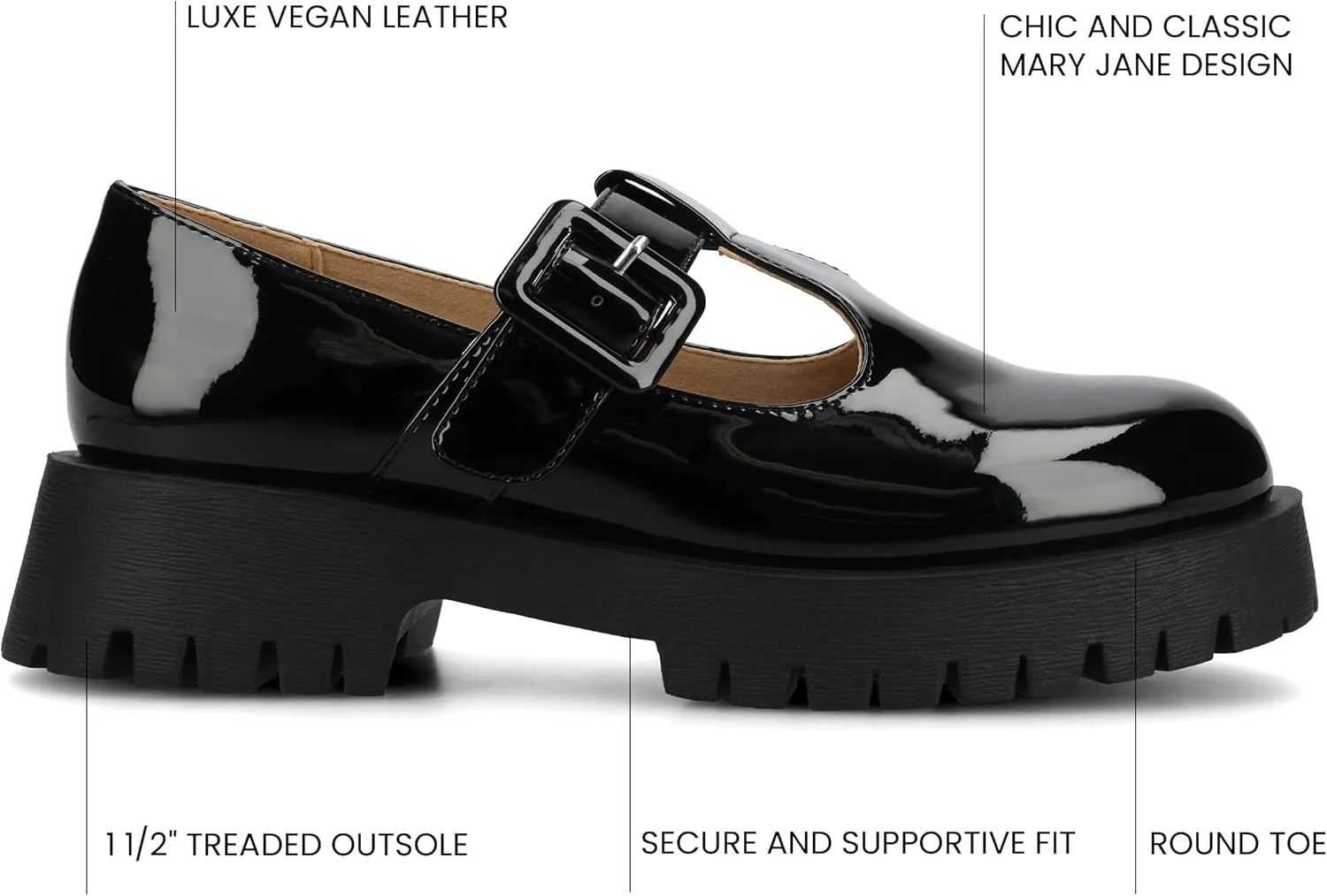Journee Collection Women's Suvi-pbl-090 Mary Jane Flat