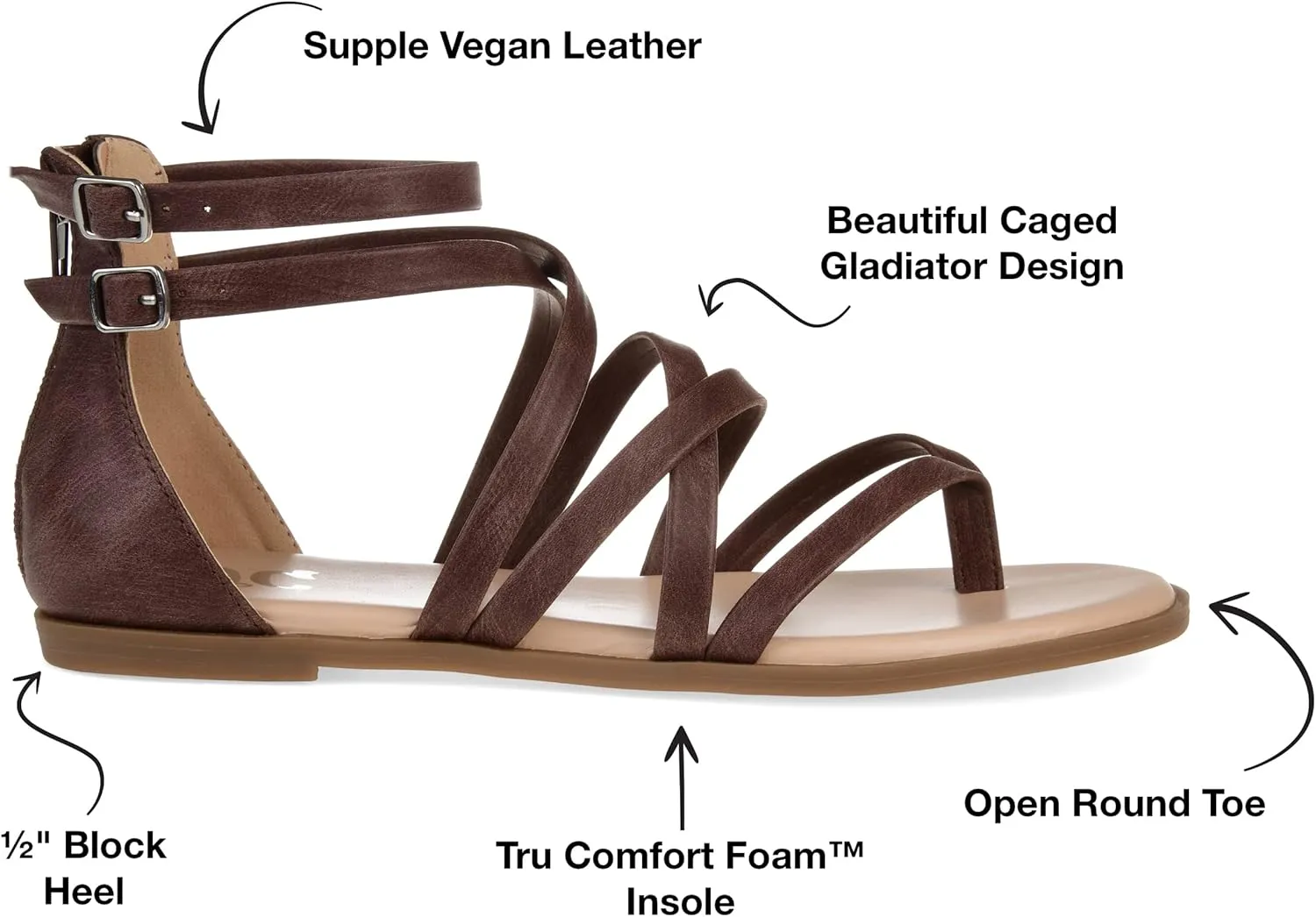 Journee Women's Comfort Foam Zailie Flat Sandals