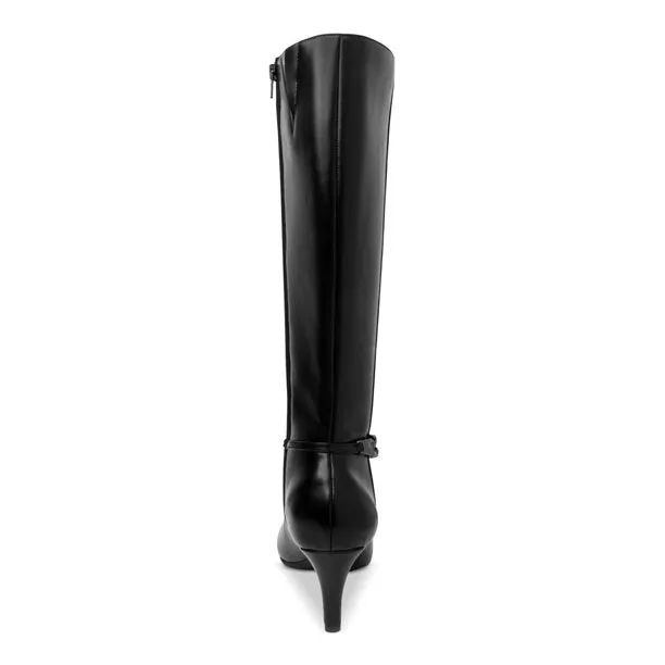 Karen Scott Hanna Wide-Calf Dress Boots, Women's Shoes, Black, 7.5M Wide Calf