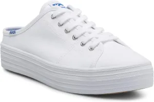 Keds Women's Triple Kick Mule Canvas in White
