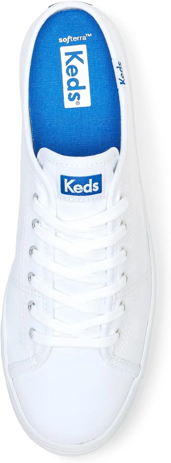 Keds Women's Triple Kick Mule Canvas in White