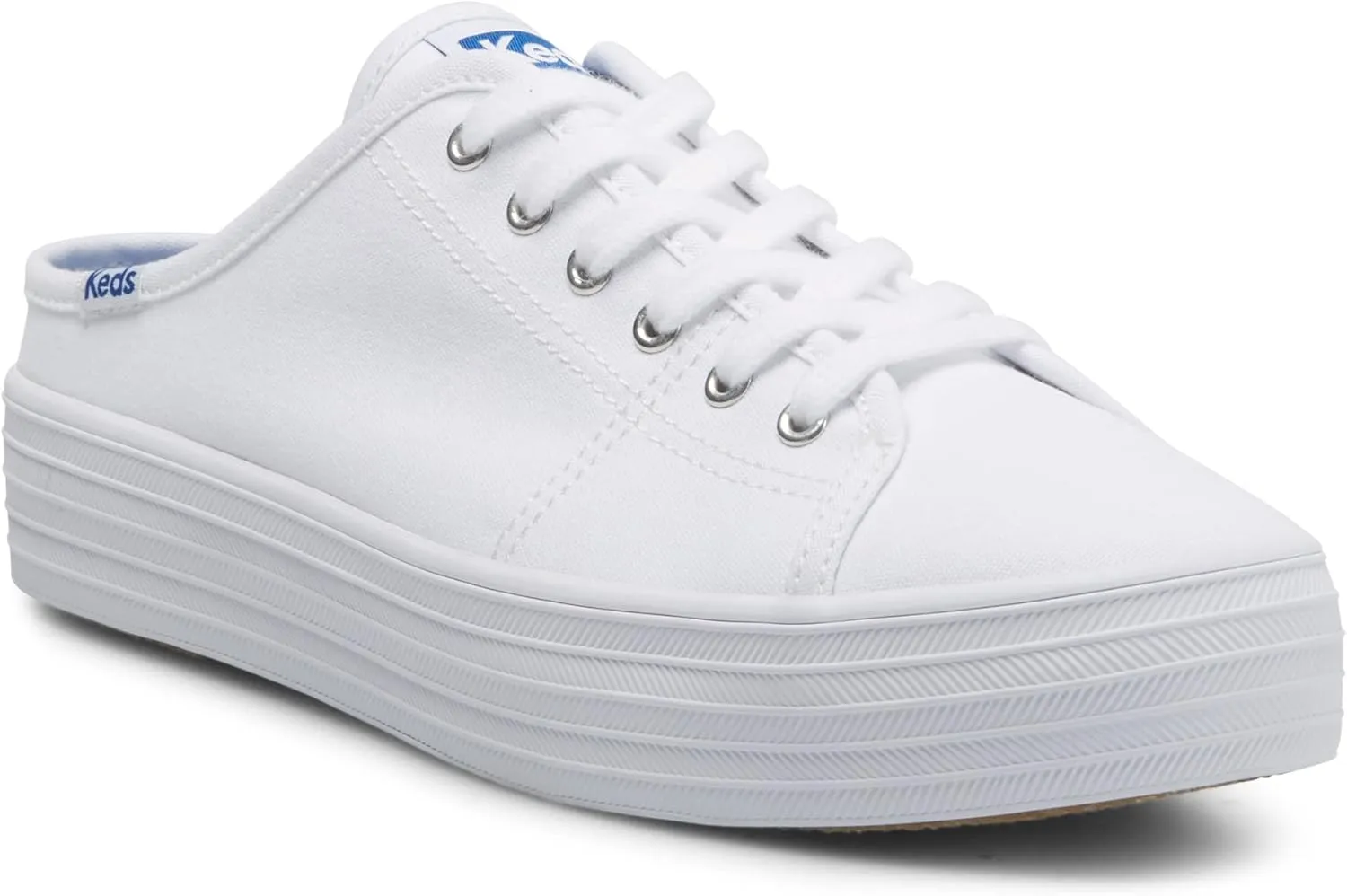 Keds Women's Triple Kick Mule Canvas in White