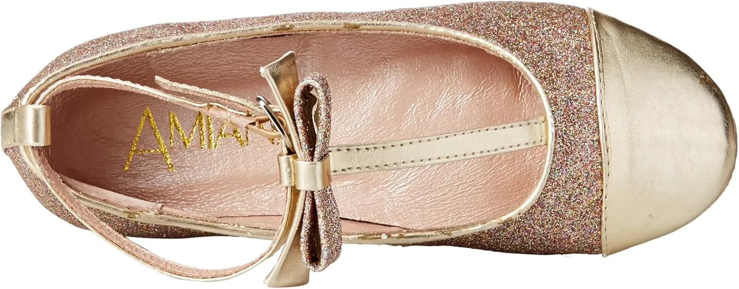 Kid's Glitter T-Strap Flat