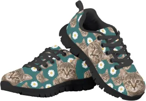 Kids Lightweight Breathable Walking Shoes Girls Washable Athletic Running Shoes Fashion Lace-up Sneaker