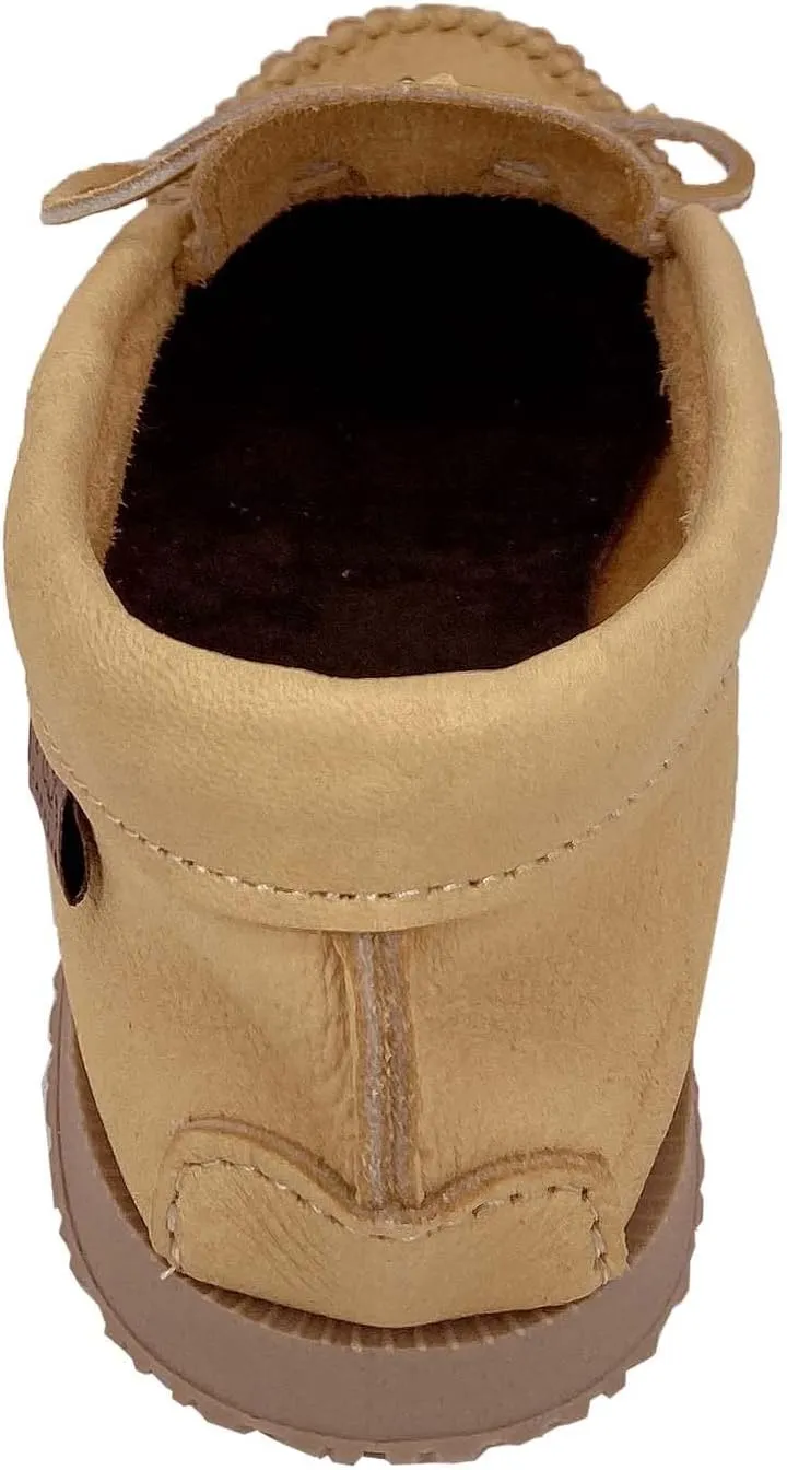 Laurentian Chief Women's Moose Hide Leather Beaded Moccasin Shoes