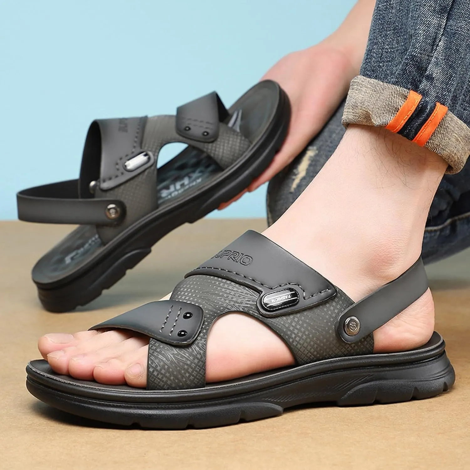 Men Sandal Soft Sole Comfortable Sandals Open Toe Walking Shoes Sandals Men Outdoor Beach Shoes
