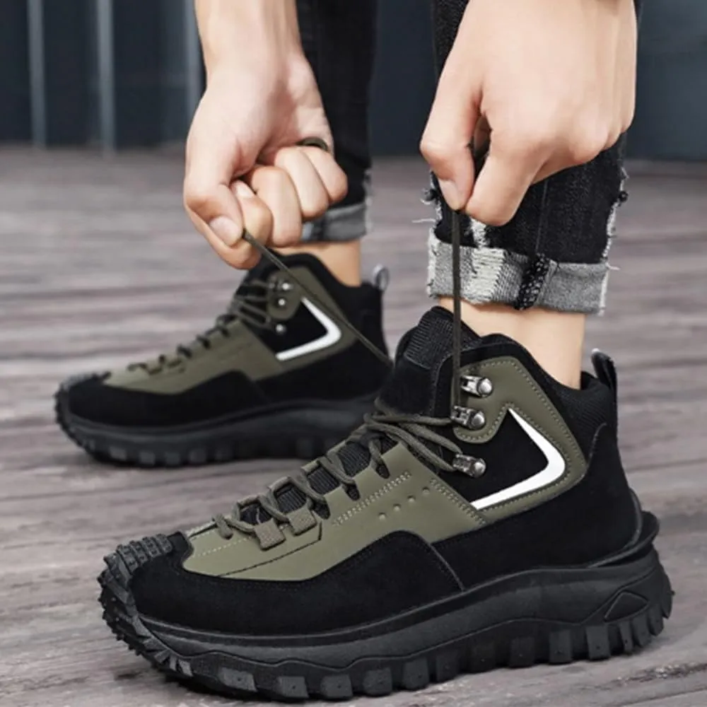 Men's Casual Hiking Sneakers The First Young Safety Work Orthopedic Hiking Steel Toe Shoes Durable Outdoor Shoes