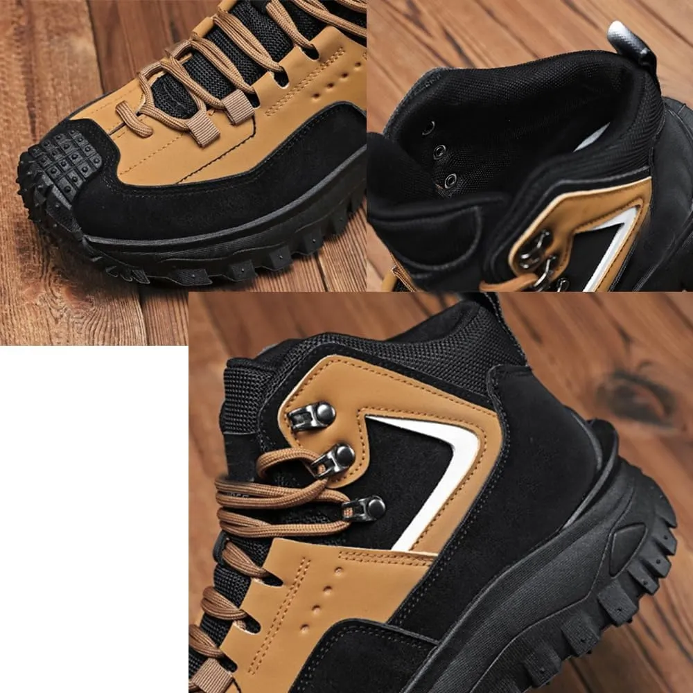 Men's Casual Hiking Sneakers The First Young Safety Work Orthopedic Hiking Steel Toe Shoes Durable Outdoor Shoes