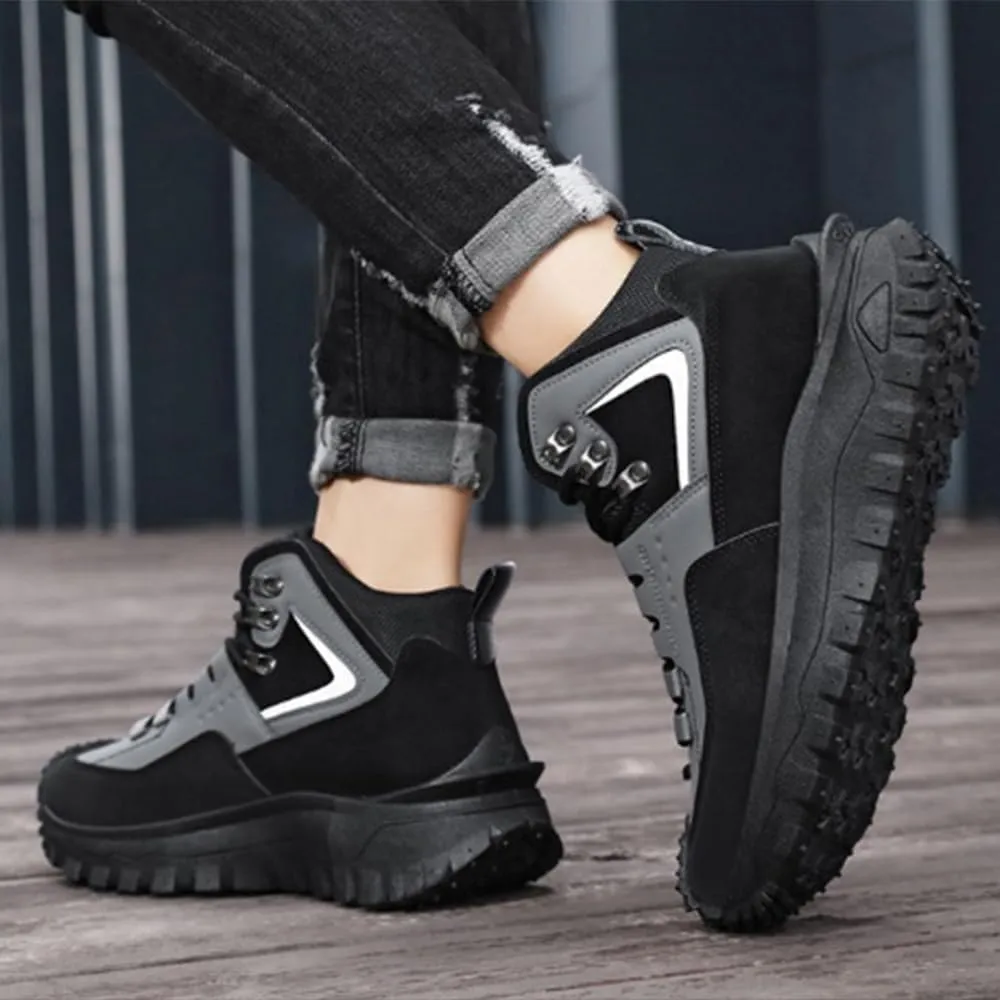Men's Casual Hiking Sneakers The First Young Safety Work Orthopedic Hiking Steel Toe Shoes Durable Outdoor Shoes