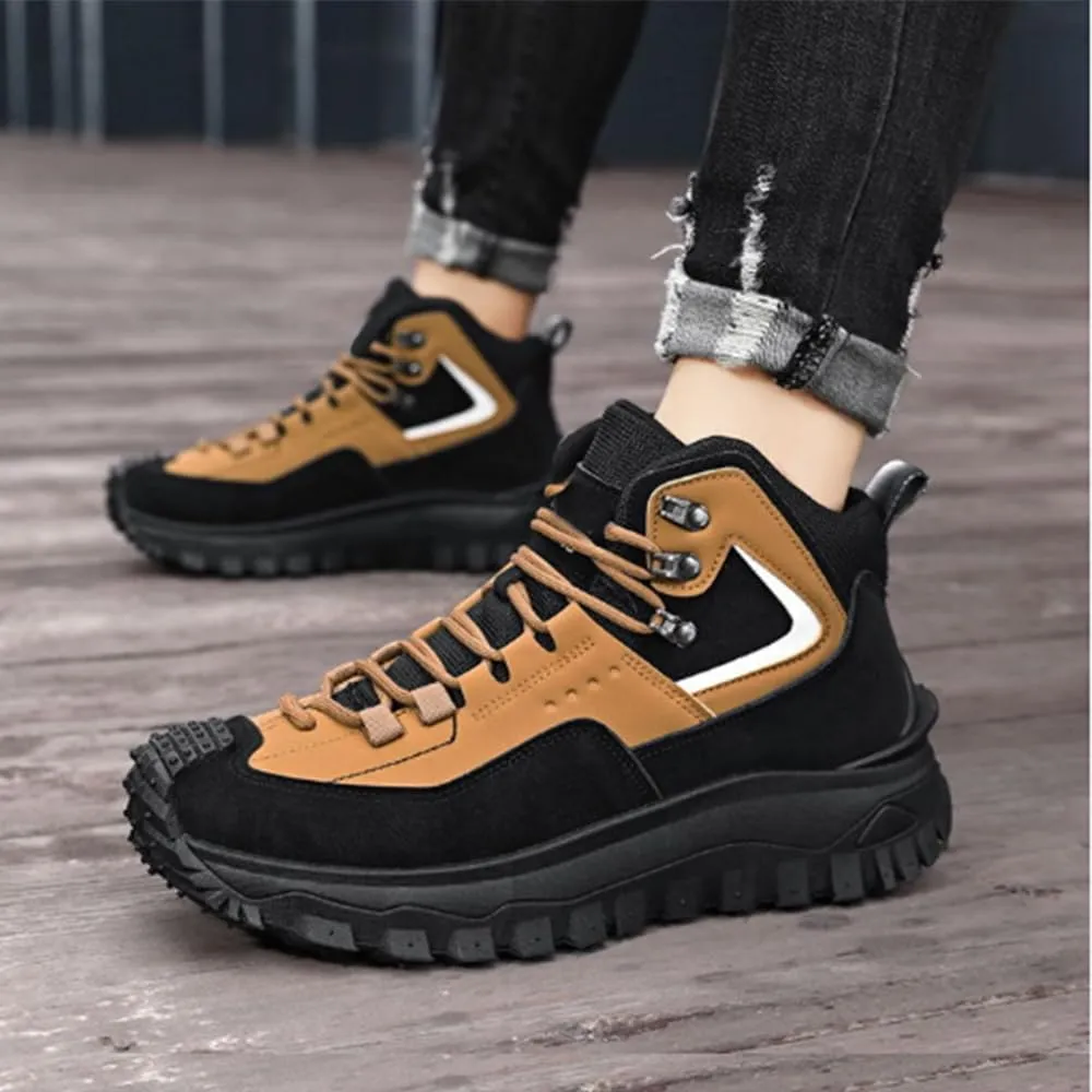 Men's Casual Hiking Sneakers The First Young Safety Work Orthopedic Hiking Steel Toe Shoes Durable Outdoor Shoes