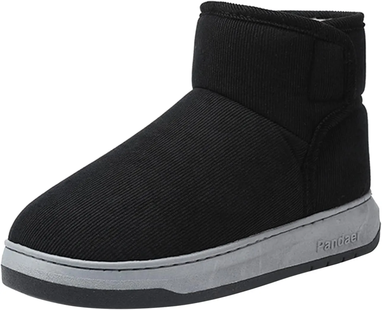 Mens Casual Solid Color Suede Slippers Warm Thick SToled Short Boots Winter Snow Shoes for Men