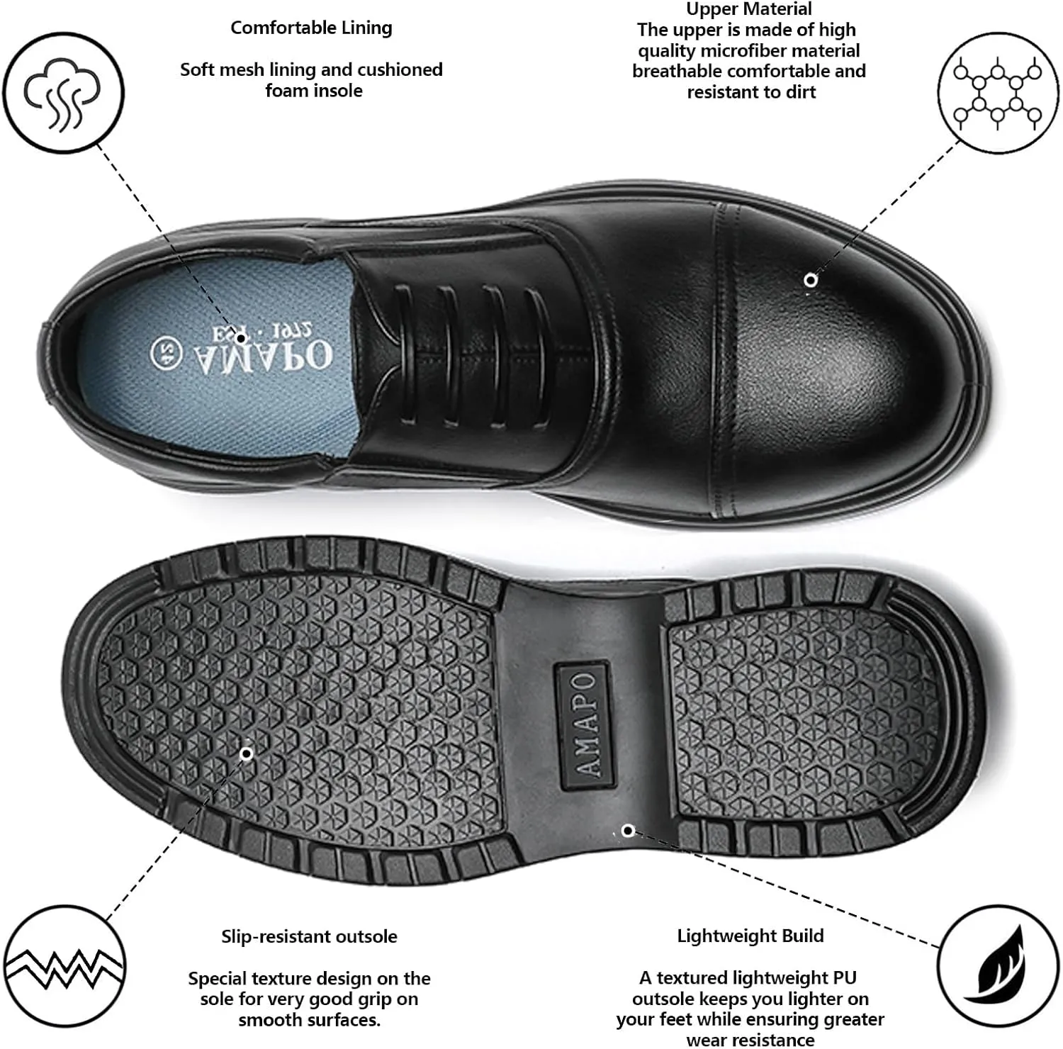 Men's Loafer Dress Shoes Classic Oxfords Shoes for Men Formal Business
