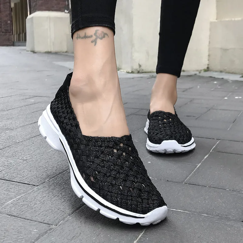 Nanccy Soft Sole Flat Stretch Casual Shoes