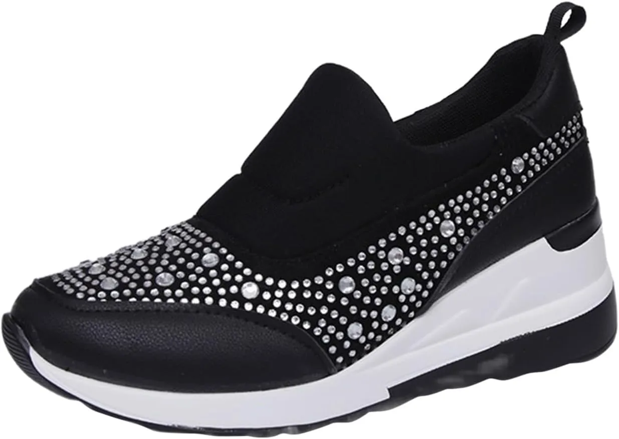 Orthopedic Shoes for Women Comfortable Running Shoes Breathable Mesh Womens Slip On Sneakers Women Walking Shoes with Arch Support Tennis Shoes Lightweight Casual Sneakers for Gym Travel Work