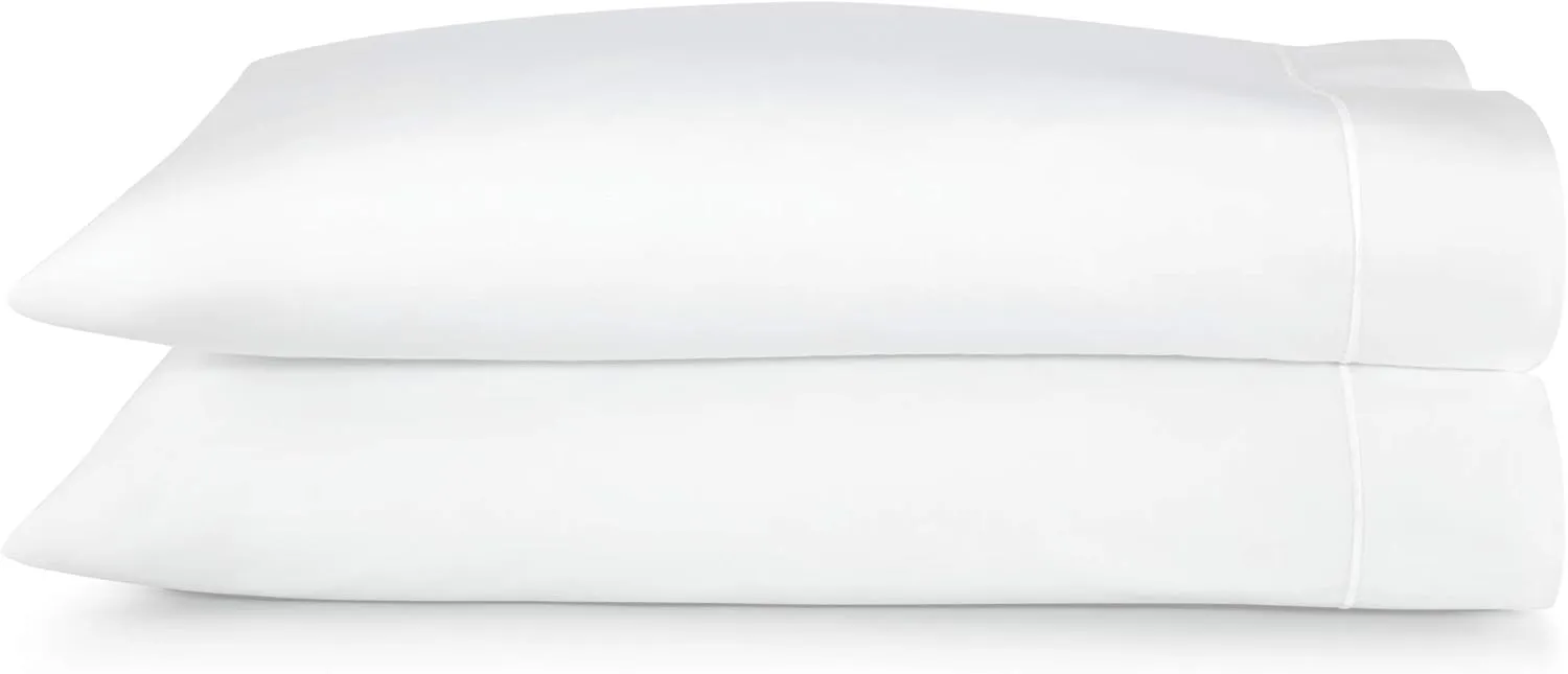 Peacock Alley Boutique Embroidered Percale Sheet Sets - 100% Long Staple Cotton, 200 Thread-Count, Crisp & Cool Sheets Imported from Portugal - King (White)