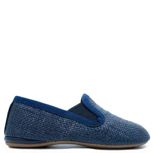 Pepe Navy Wicker Slipper Loafer