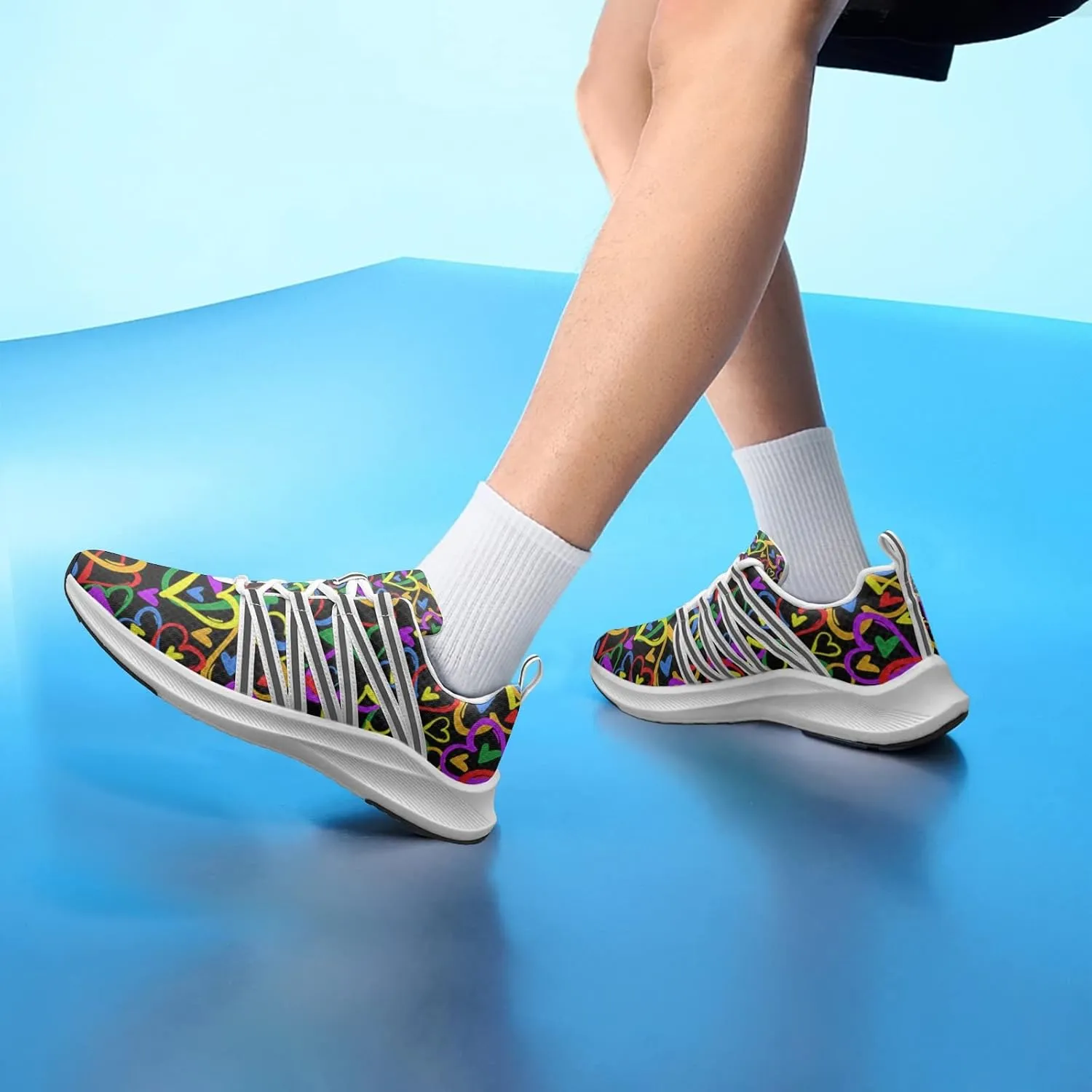 Pitovozu Camo Gay Pride Flag Sneaker Women Athletic Shoes Personalited Running Shoes Comfortable Sports Sneaker
