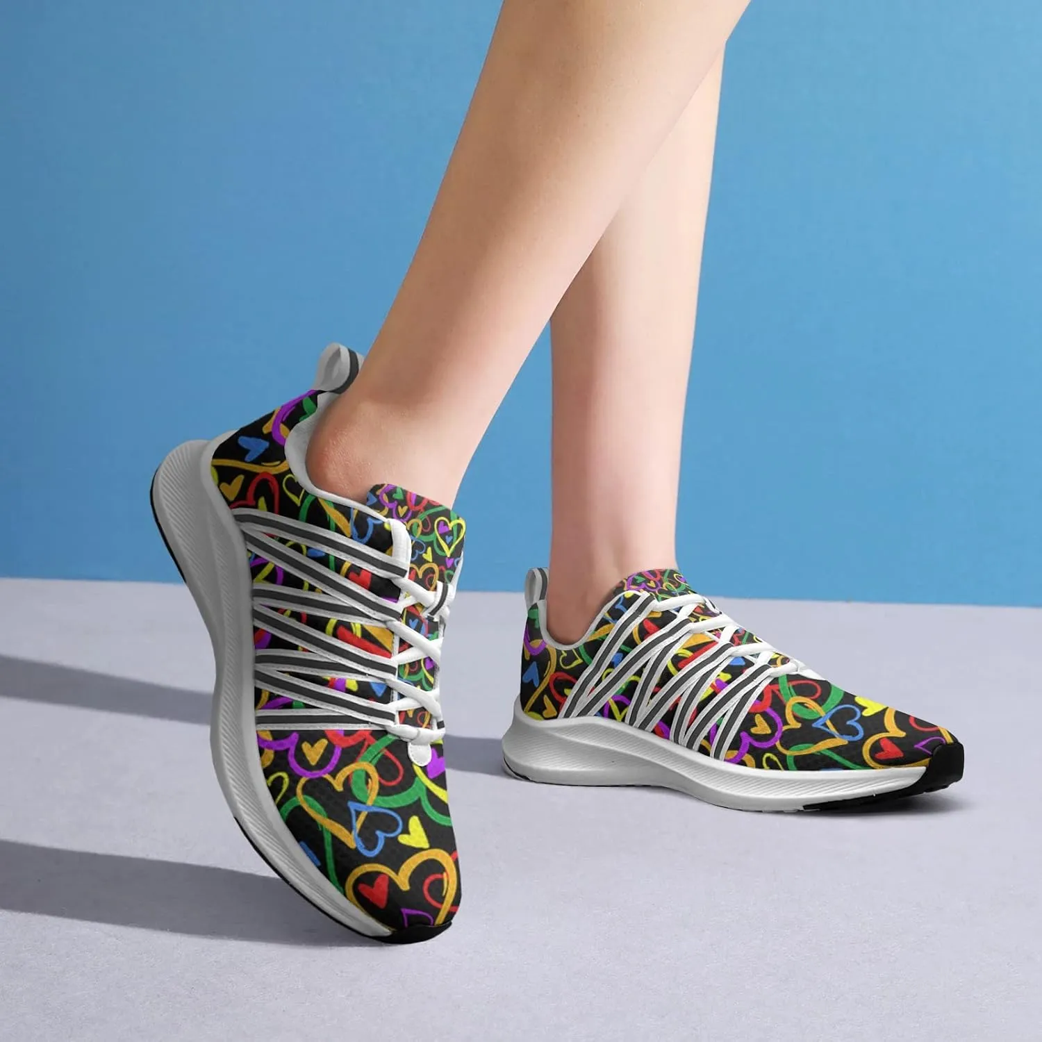 Pitovozu Camo Gay Pride Flag Sneaker Women Athletic Shoes Personalited Running Shoes Comfortable Sports Sneaker