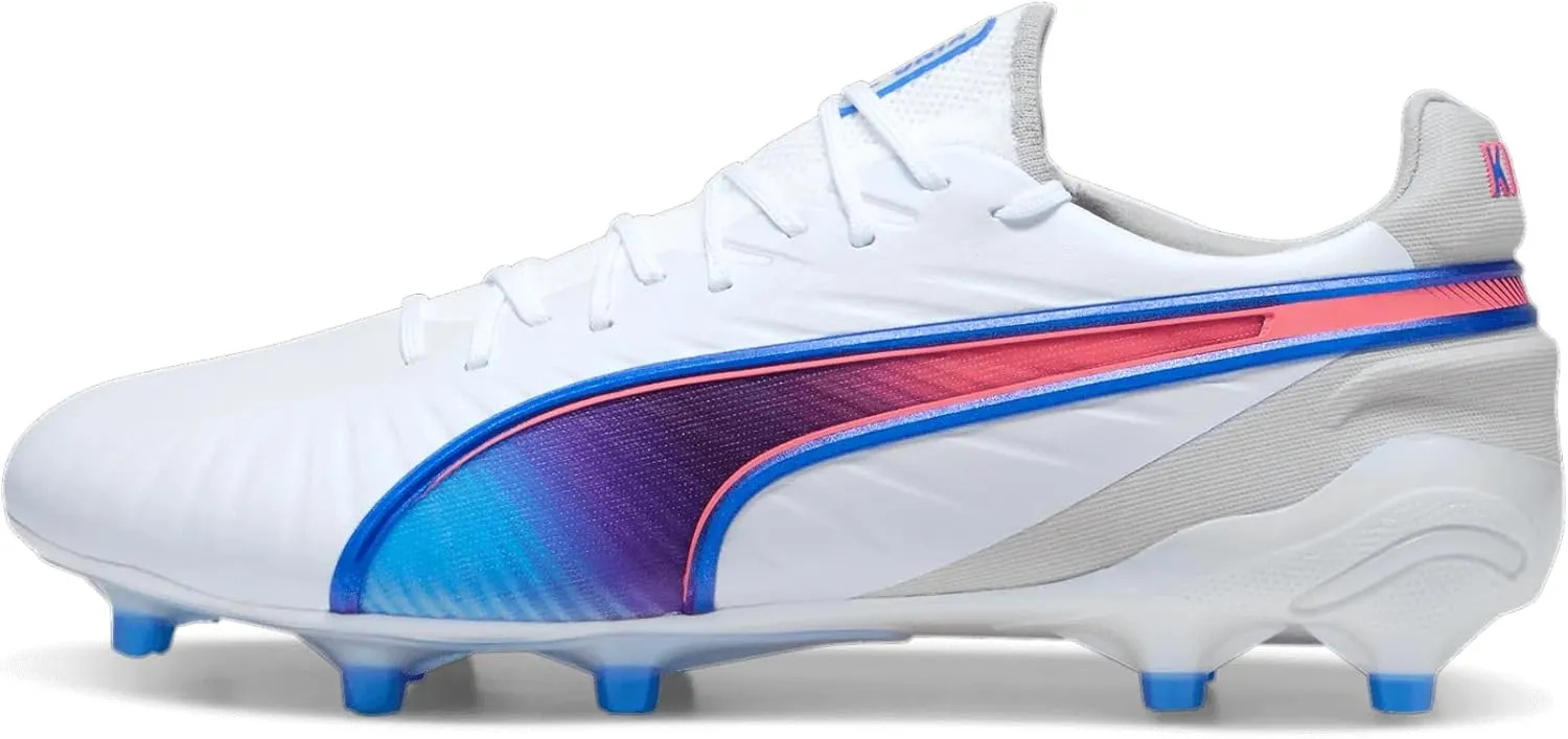 PUMA Mens King Ultimate Firm GroundArtificial Ground Soccer Cleats Cleated, Firm Ground - White - Size 8 M