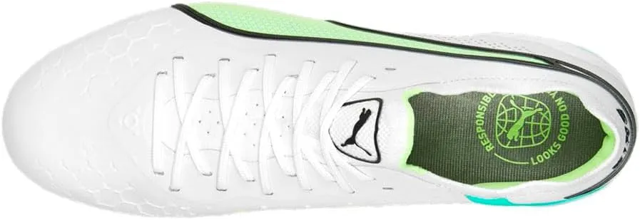 PUMA Women's Fg King Ultimate Ag Soccer Cleated, Firm Ground, Turf-White-Size 6.5 M