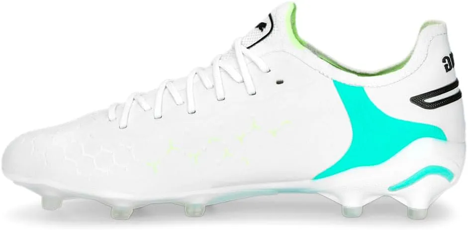 PUMA Women's Fg King Ultimate Ag Soccer Cleated, Firm Ground, Turf-White-Size 6.5 M