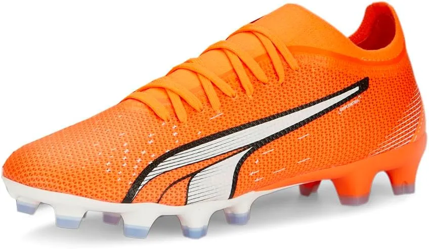 PUMA Womens Ultra Match Firm Ground/Ag Soccer Cleats Cleated, Firm Ground - Orange