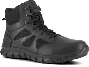 Reebok Men's Rb8605 Sublite Cushion Tactical 6" Soft Toe Boot with Side Zipper Black Military