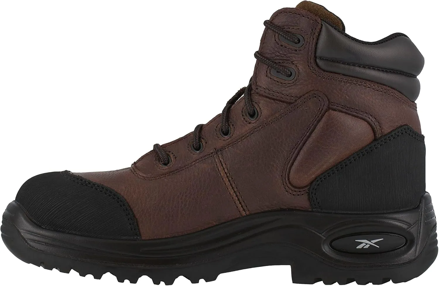 Reebok Work Men's 6” Sport Composite Toe Boot Dark Safety, Trainex RB7755 Work Shoe, Brown