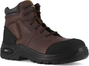 Reebok Work Men's 6” Sport Composite Toe Boot Dark Safety, Trainex RB7755 Work Shoe, Brown