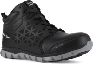 Reebok Work Men's RB4142 Sublite Cushion Work Safety Alloy Toe Athletic Mid Cut Boot Black, 6