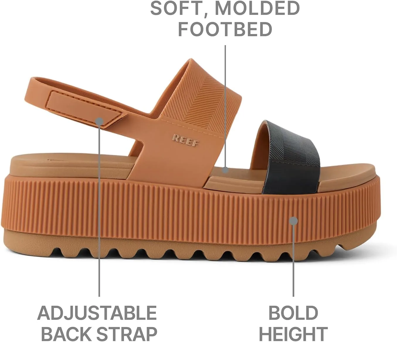 REEF Women's Water Vista Higher Platform Sandal, Water Friendly, Adjustable Strap