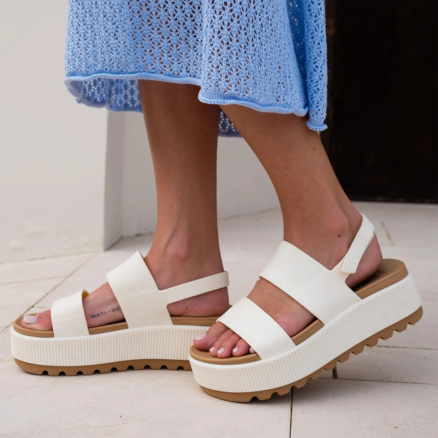 REEF Women's Water Vista Higher Platform Sandal, Water Friendly, Adjustable Strap