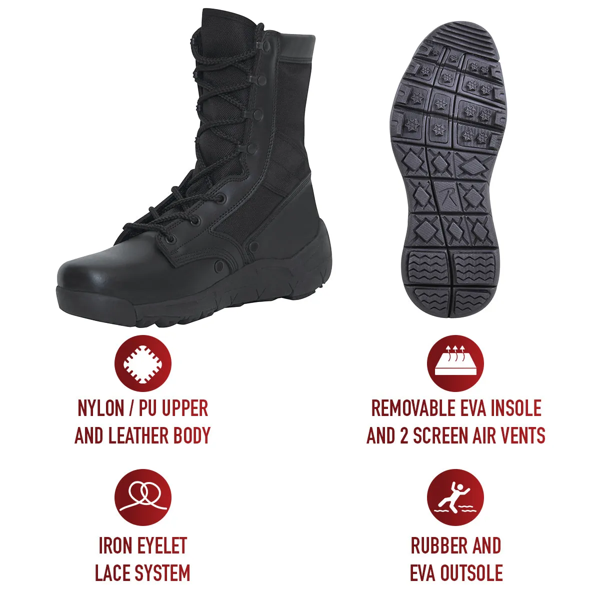 Rothco V-Max Lightweight Tactical Boot - 8 Inch