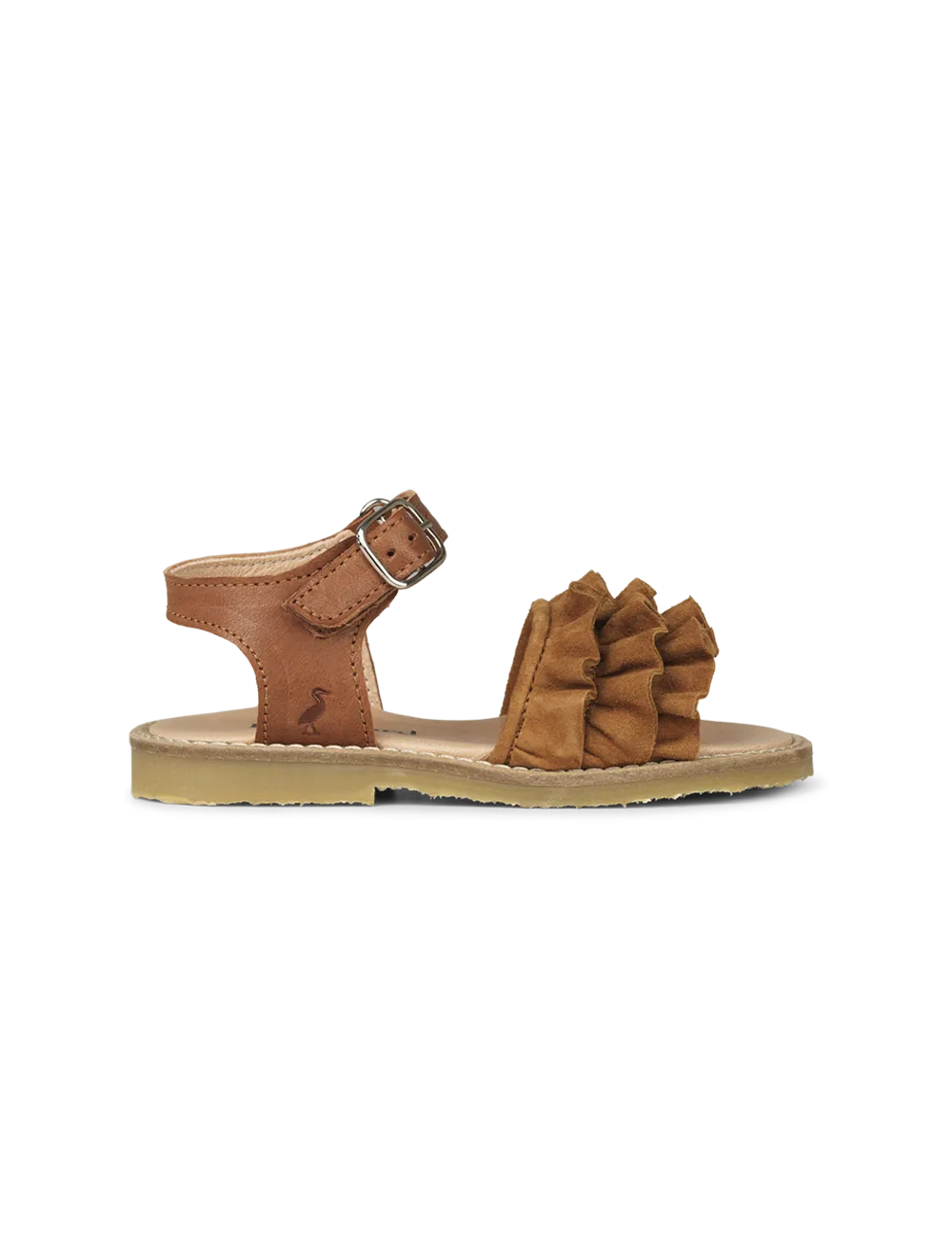Ruffles Sandal - Cognac