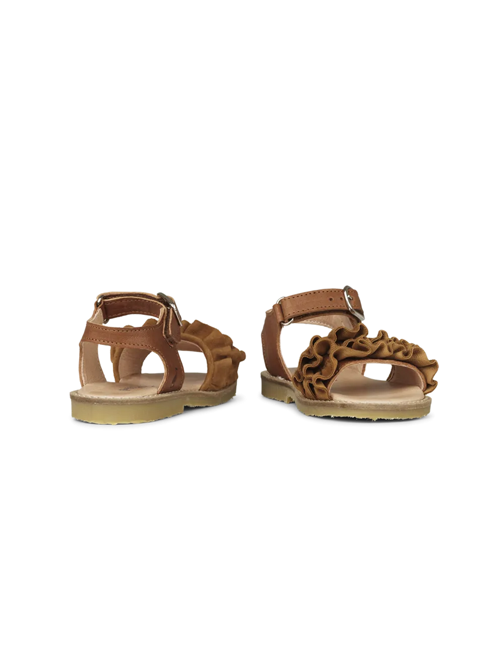 Ruffles Sandal - Cognac