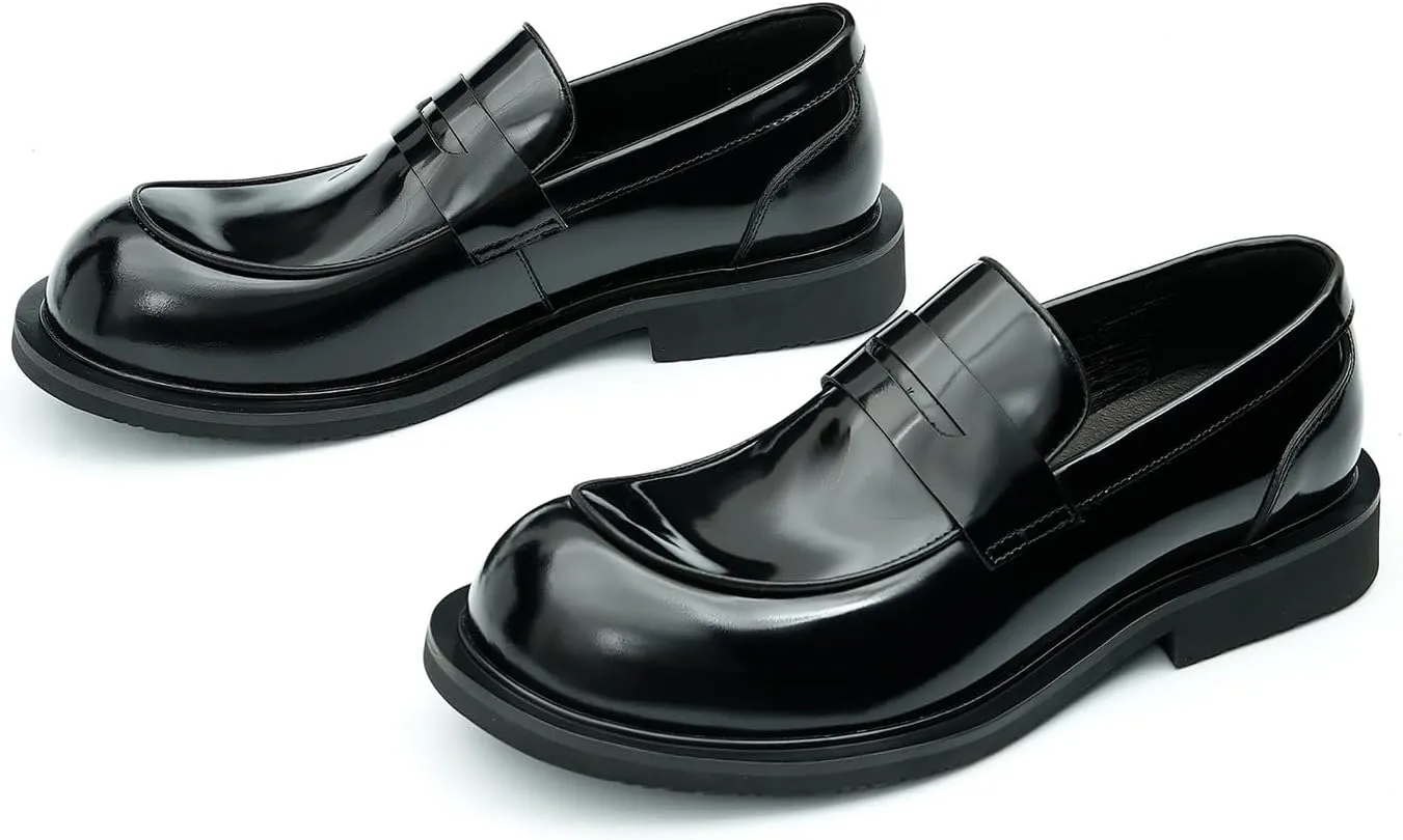 Santimon Men's Loafers & Slip-Ons Formal Dress Shoes Fashion Casual Business Wedding Leather Summer Shoes Penny Loafers Mocasines Hombre