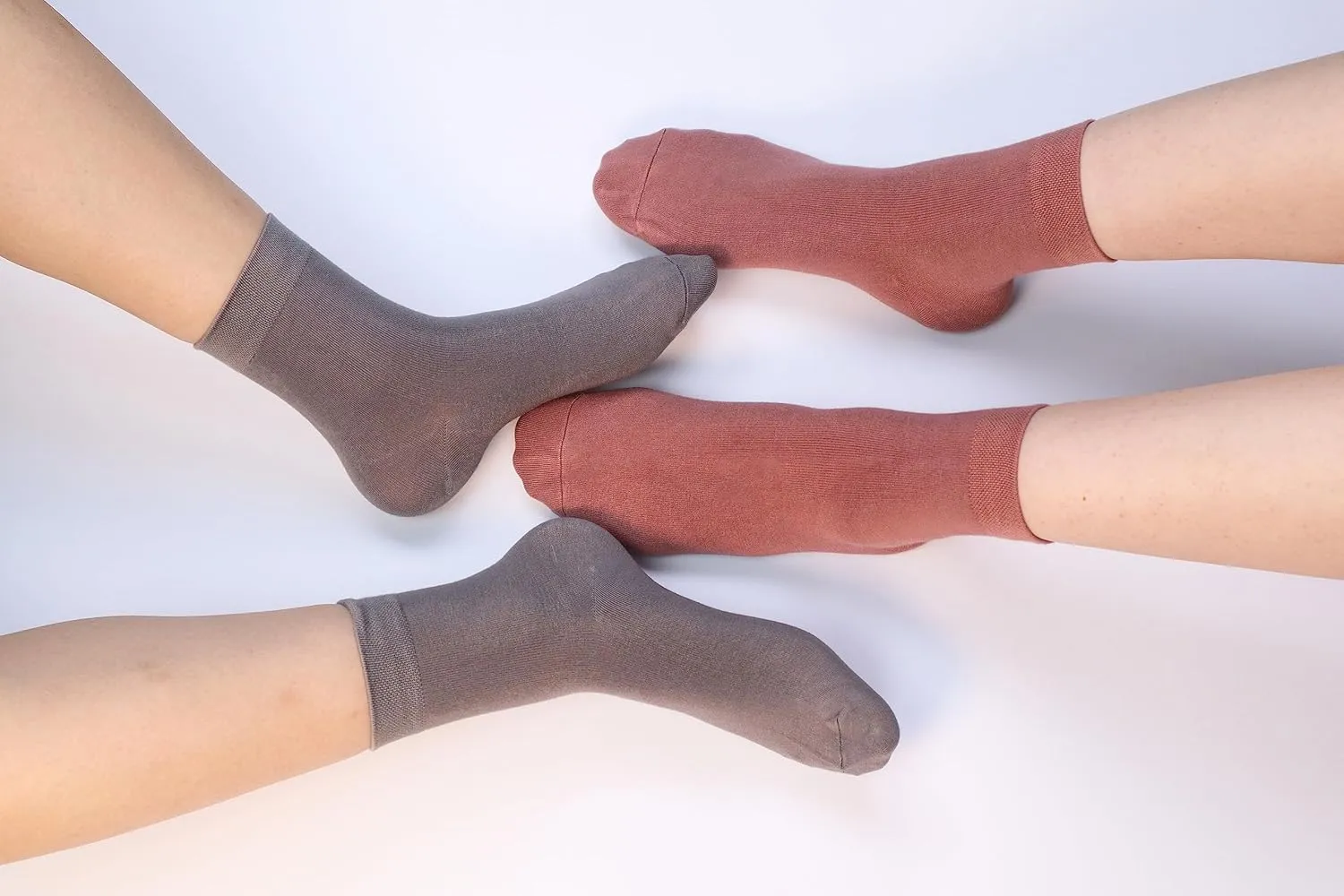 SERISIMPLE Women Thin Viscose Bamboo Socks Crew Lightweight Above Ankle Casual Dress Sock For Ladies Bootie Trouser 5 Pairs