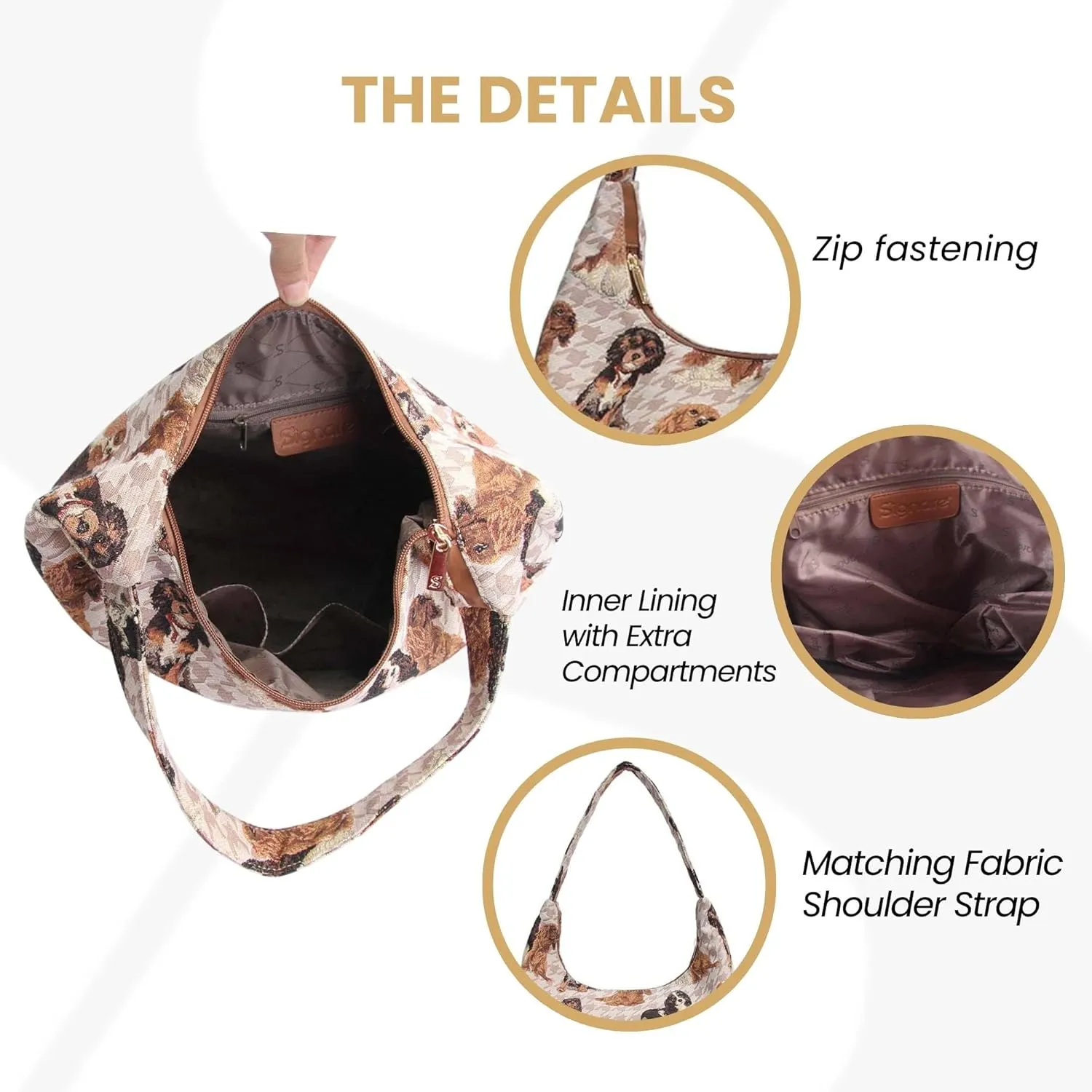 Signare Tapestry Hobo Shoulder bag Slouch Purse For Women
