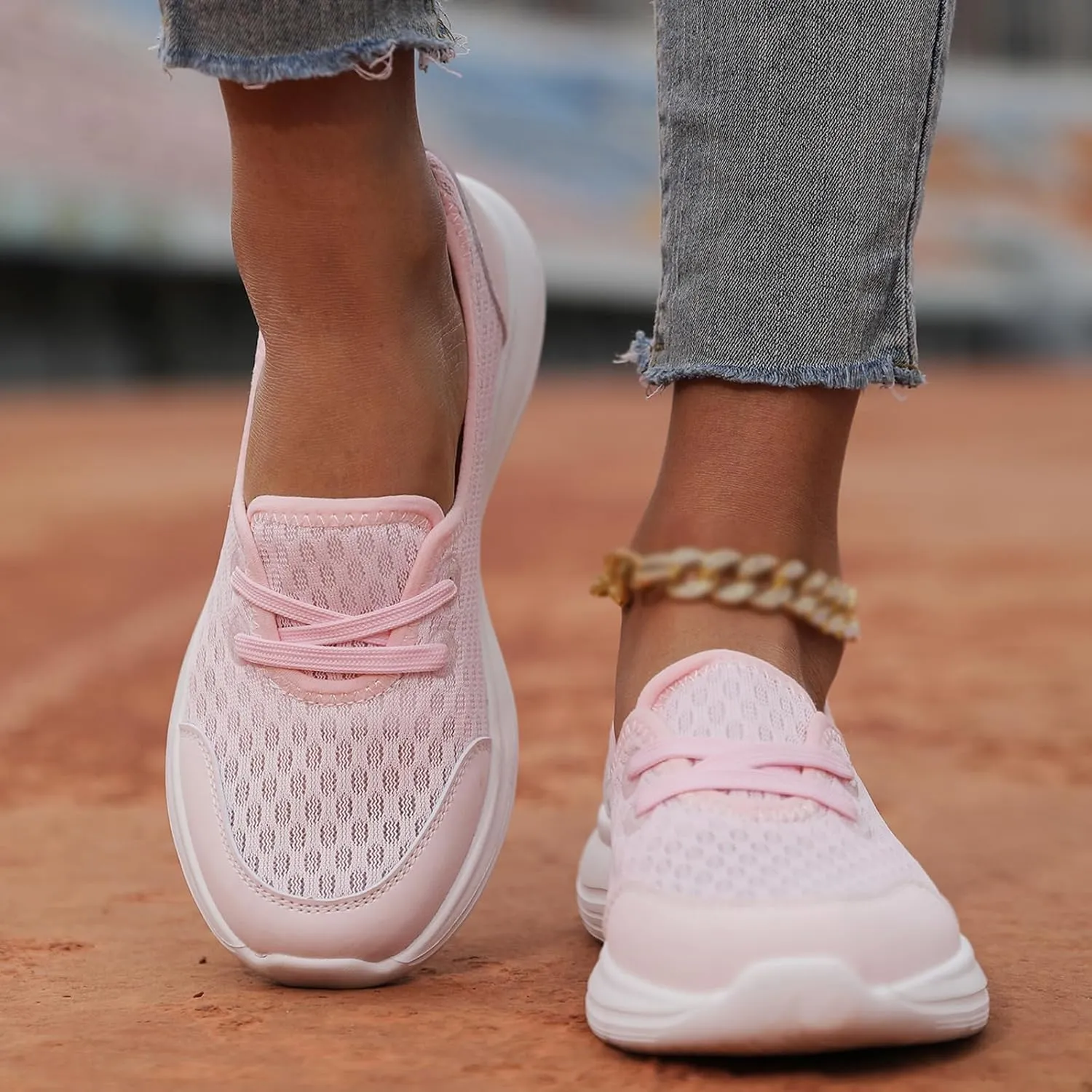 Slip On Orthopedic Sneakers for Women Walking Health Shoes Soft Sole Mesh Comfort Shoes Lightweight Wide Width Arch Support Shoe Breathable Comfort Work Sneaker