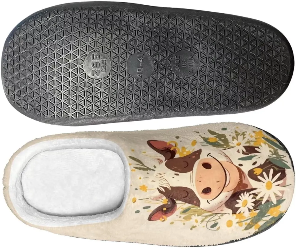 Slippers for Women Indoors and Outdoors, Mens Comfy Flannel Warm Slippers Flat Clogs Winter House Slippers