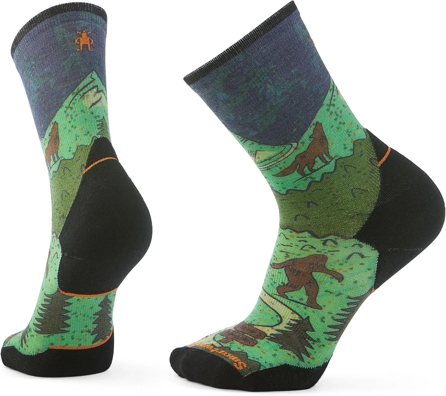 Smartwool Men's Trail Run Targeted Cushion Neature Print Crew Socks
