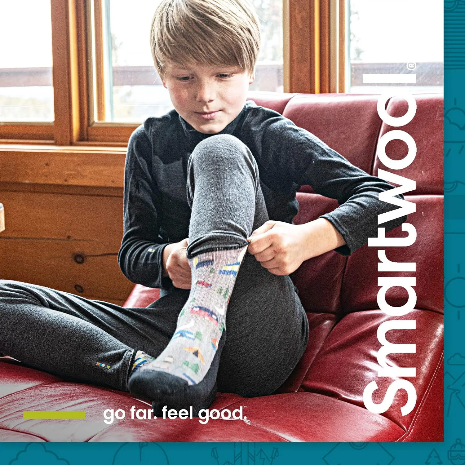 Smartwool Unisex Kid's Wintersport Full Cushion Ski Day Over-The-Calf Socks (Toddler/Little Big