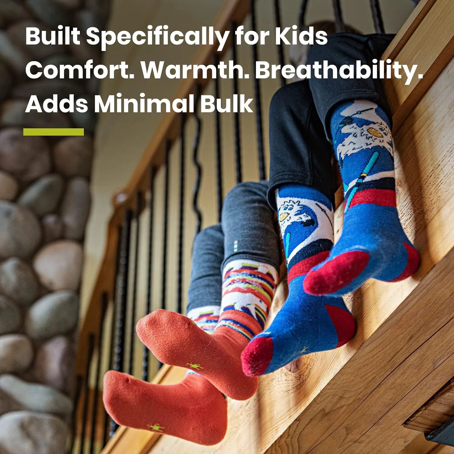 Smartwool Unisex Kid's Wintersport Full Cushion Ski Day Over-The-Calf Socks (Toddler/Little Big