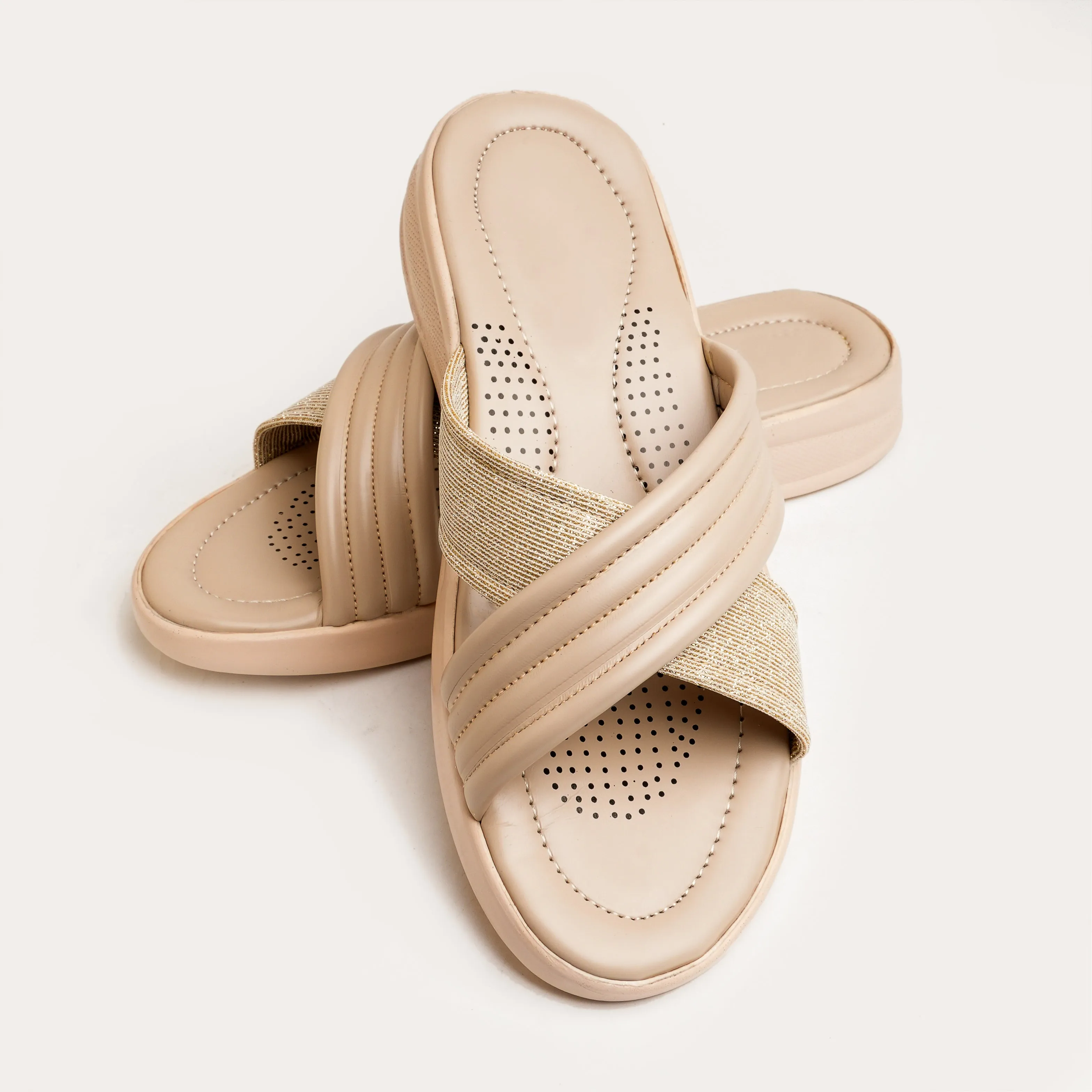 Soft Serenity High Sole Flat - Beige