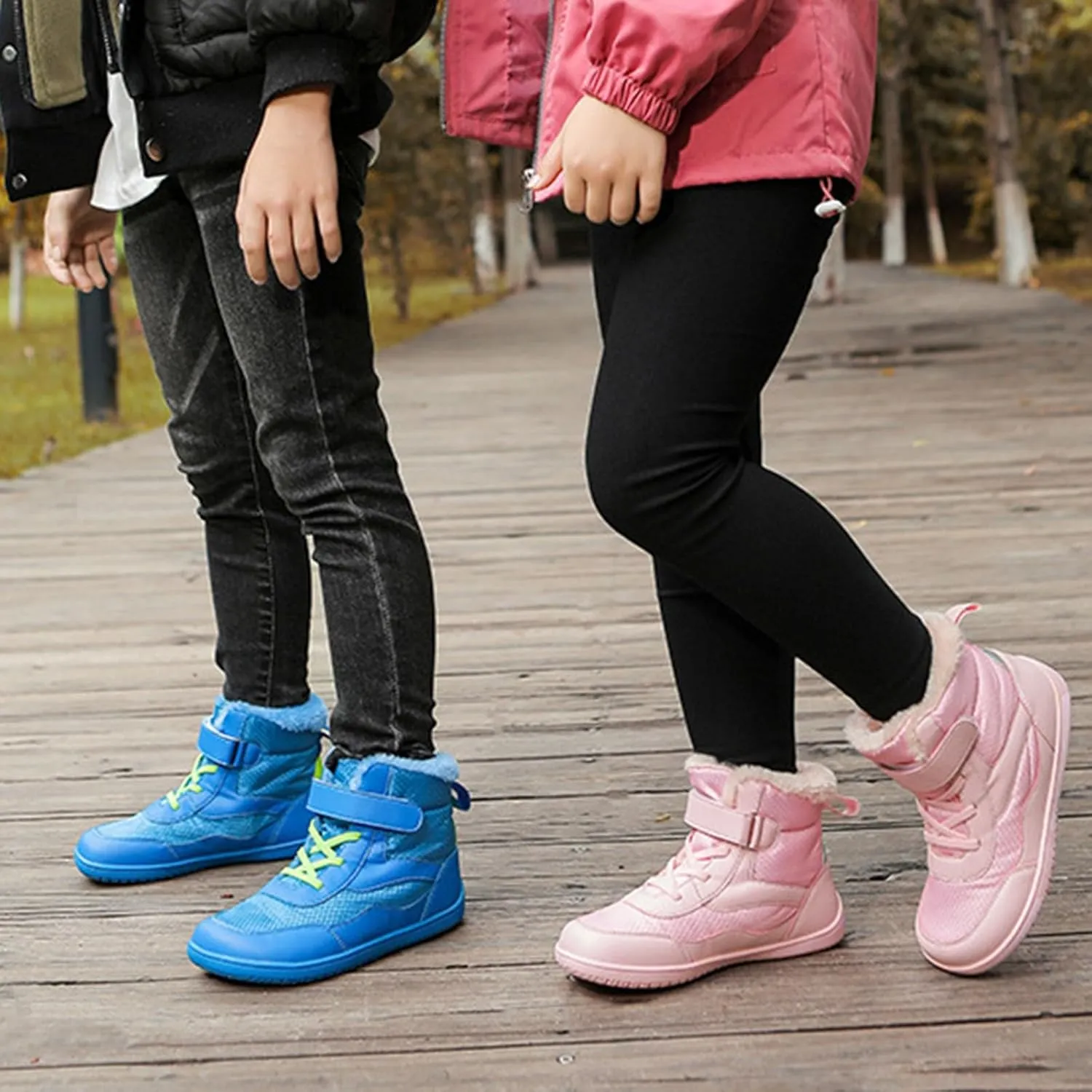 Soft Sole Fuzzy Snow Booties For Childrens Winter Ski Shoes Boys Girls Kids Flat Non Slip Boots Ankle Fashion Warm