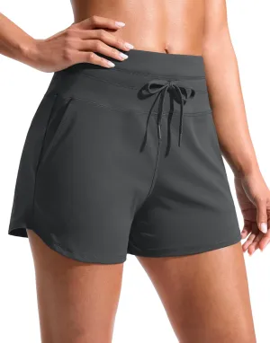 Soothfeel Women's Athletic Running Shorts with Pockets 3.5" Quick Dry High Waisted Workout Active Gym Shorts for Women