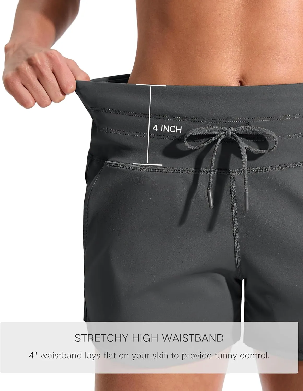 Soothfeel Women's Athletic Running Shorts with Pockets 3.5" Quick Dry High Waisted Workout Active Gym Shorts for Women