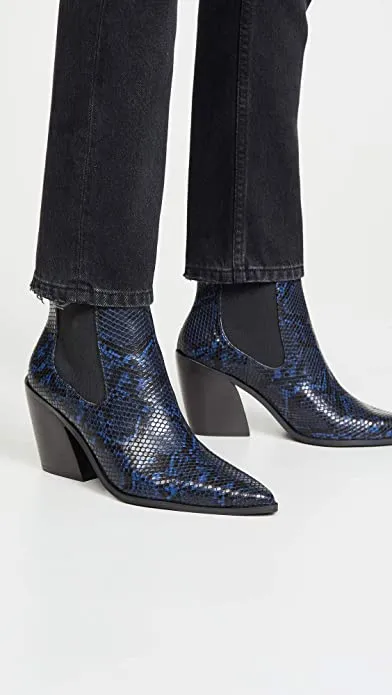 Steven Women's Gail Booties, Blue Multi, 10 Medium US